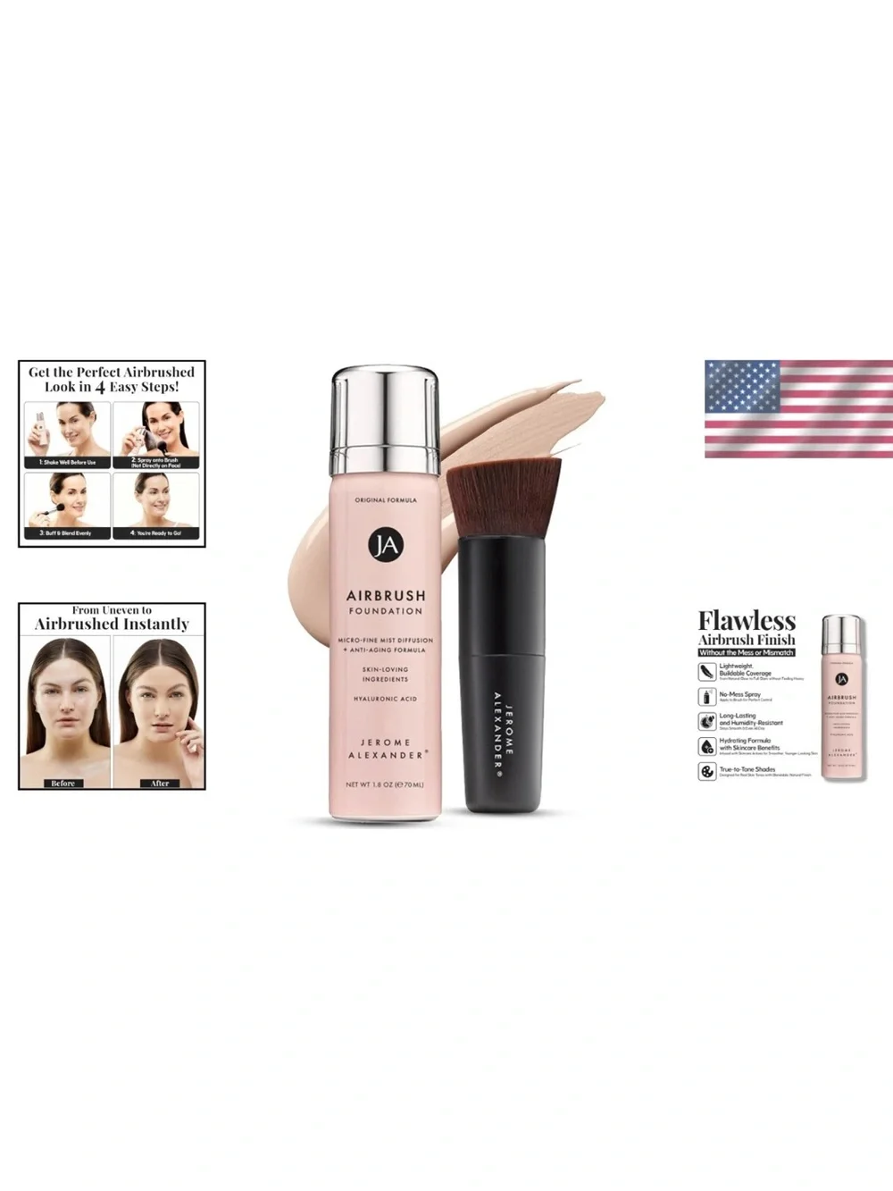 Jerome Alexander Airbrush Foundation - Light Beige